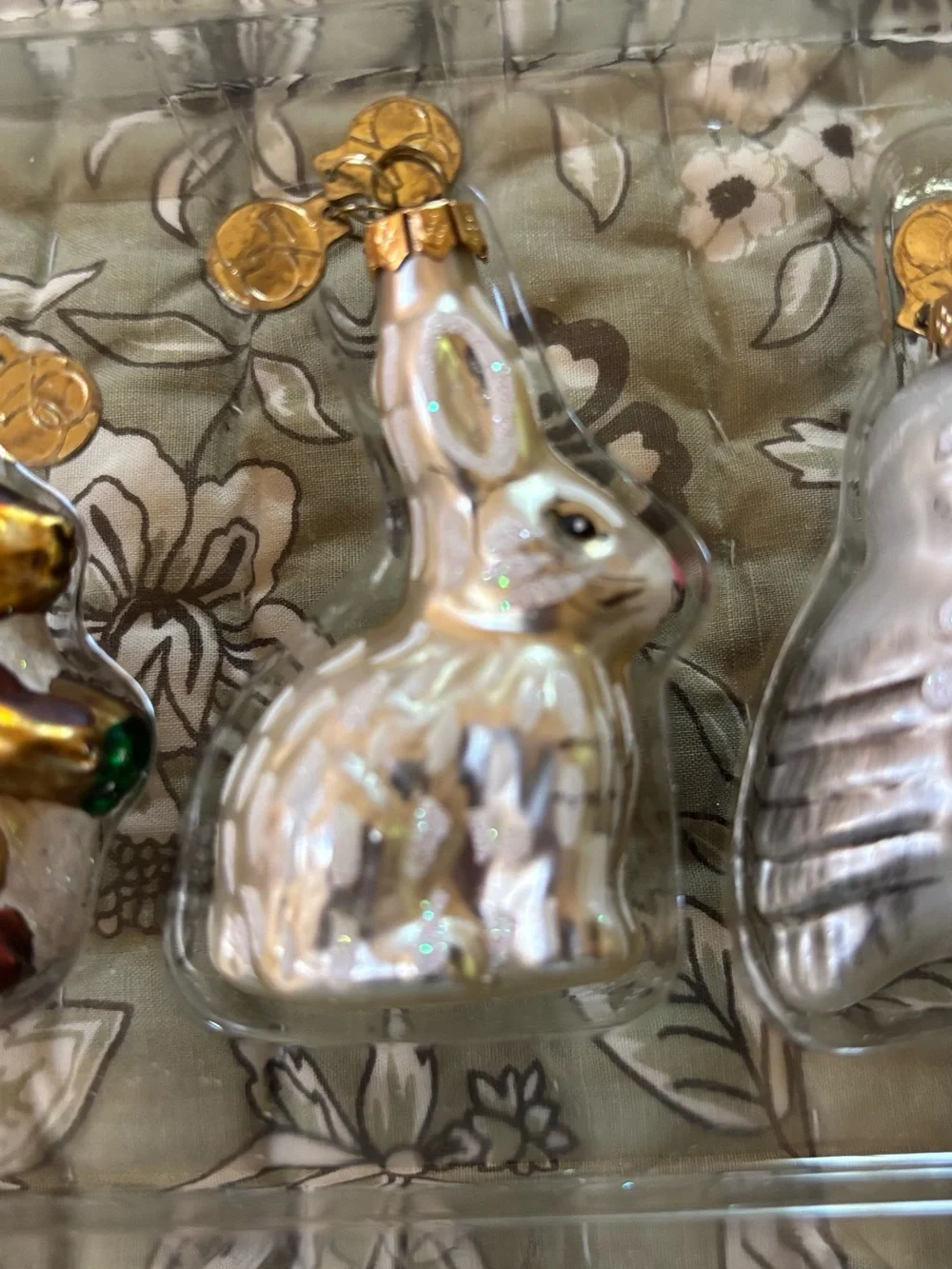 Department 56 Mini Glass Woodland Animal Christmas Ornaments retired set